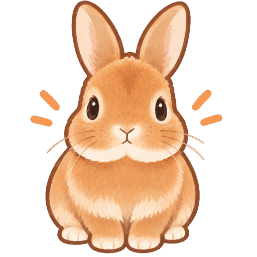 オレンジのうさぎ